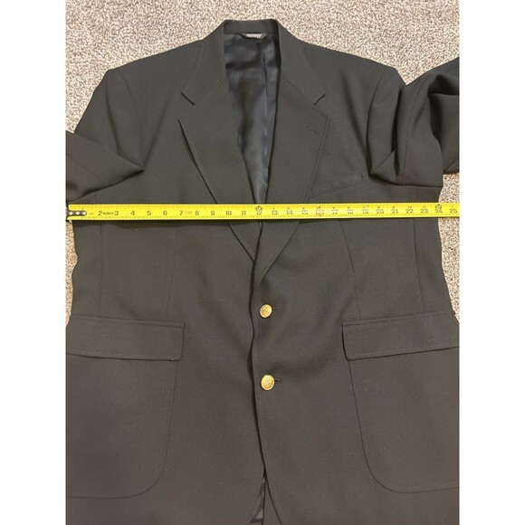 Hasting & Smith Men’s Size 46 L Black Blazer Jacket + Gold Buttons - Picture 6 of 13